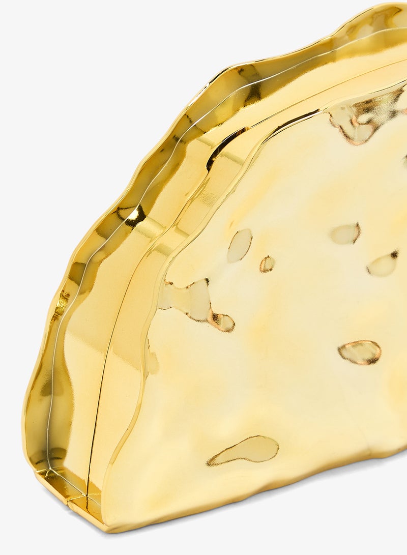 Ella Limited Edition Gold Seashell Shaped Statement Clutch - Image 3